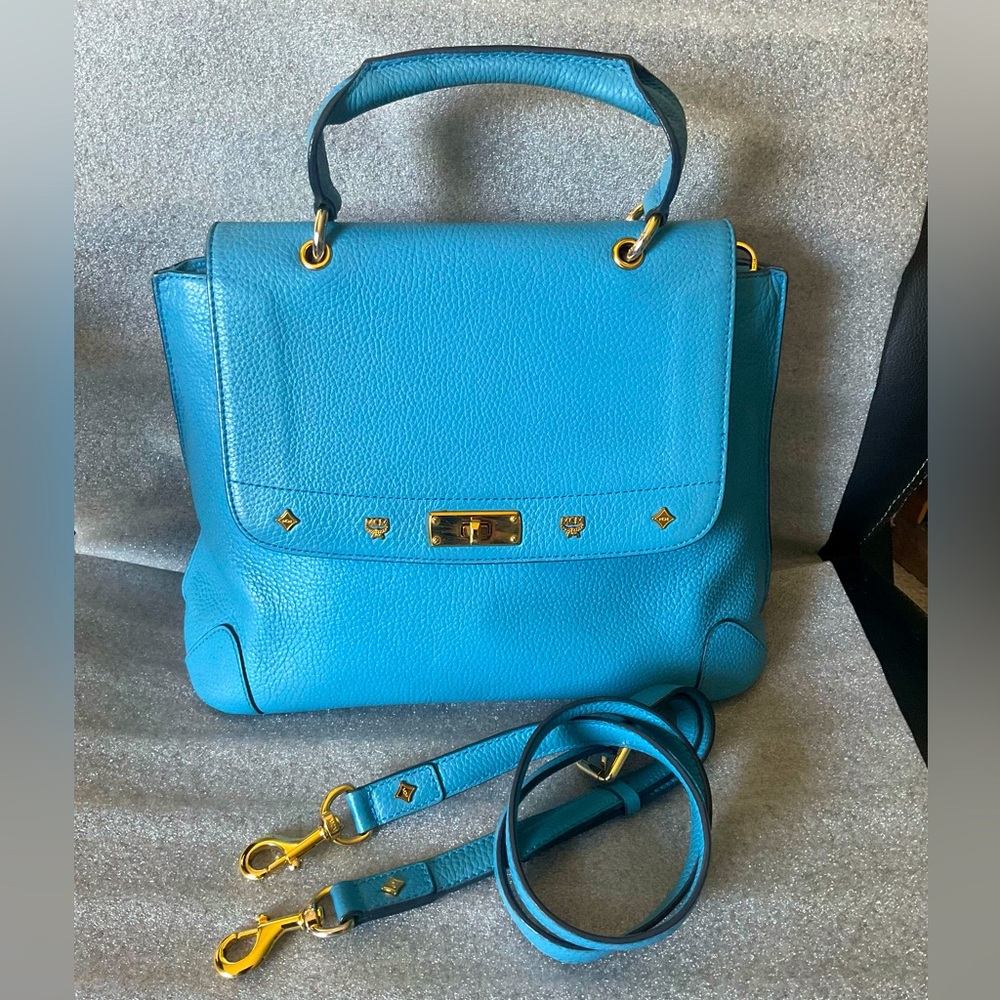 MCM Blue MCM Satchel/Crossbody Bag